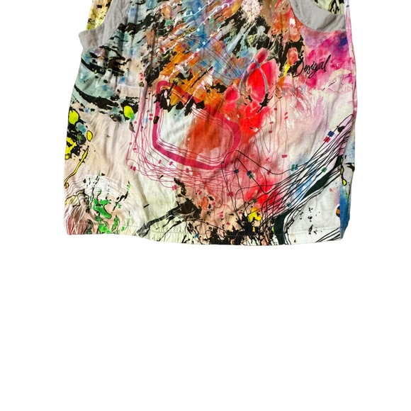 Women's Small Desigual Make Something Good Colorful Boho Abstract Dress - Picture 6 of 9